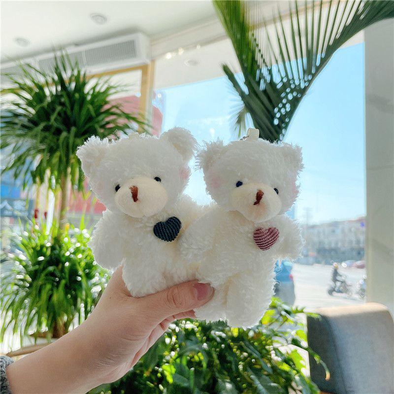 Love Bear Dog Plush Pendant Toy Key Chain For Adorable Decorations Soft And Durable 11cm Birthday Gift