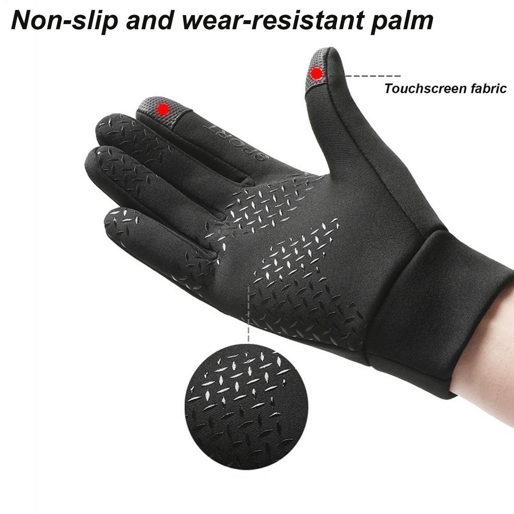 3-Temperature USB Heated Gloves Touchscreen Thickened Mittens for Winter Cycling Skiing, Outdoor Camping & Driving