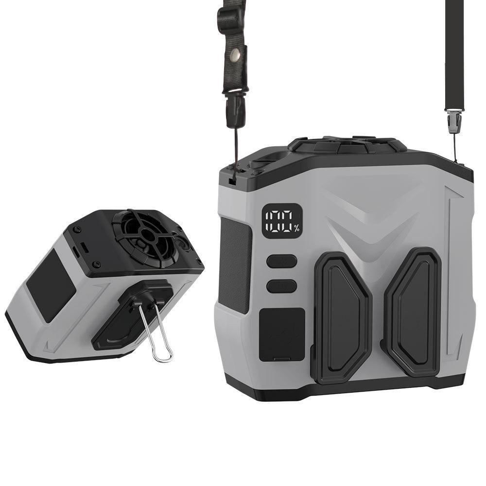 

Portable Cross-Body Waist Fan: Personal Small Air Conditioner for Outdoor Camping & Construction, Long Battery Life 98*96*66mm чорний/сірий колір