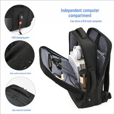 Men's High-End Waterproof Backpack: Stylish Lightweight Travel & Business Laptop Bag (15.6-inch)