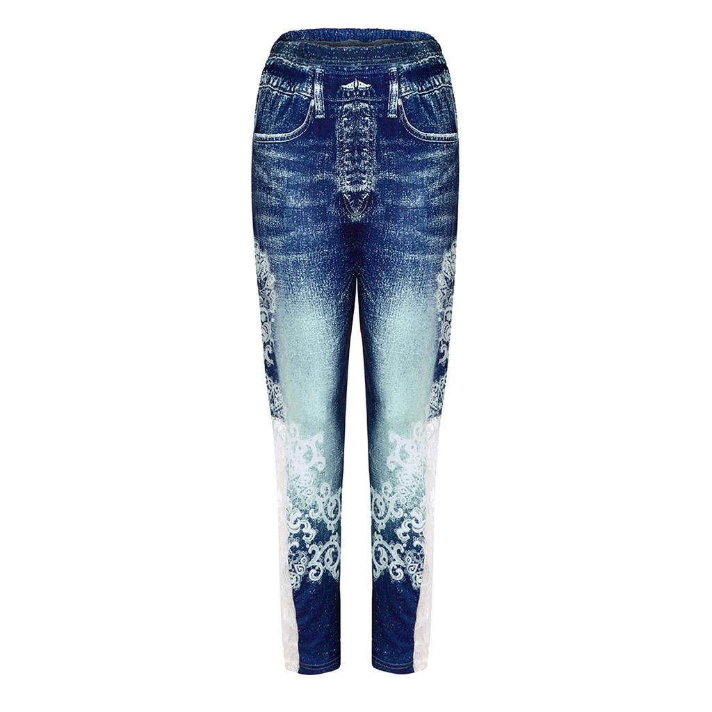Women Printed Yoga Fitness Leggings Running Gym Stretch Sports Pants Trousers
