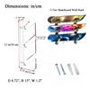 1Pair Practical Wall Mount Rack for Skateboards Snowboards Longboards Organizer