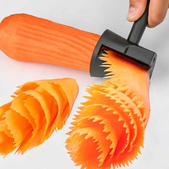 Mehrzweck-Küchengerät Gemüse-Karotten-Lockenwickler und Schäler, Spiralschneider mit ergonomischem kreativem Utensilien-Griff, Edelstahlklinge