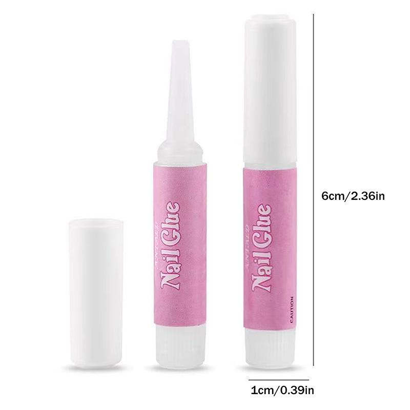 2G 10 Stück/Beutel Super Starker Nagelkleber für Falsche Nagelspitzen Acrylnägel Aufdrücken Künstliche Nägel Kunstdekoration Lang Anhaltende Haftung