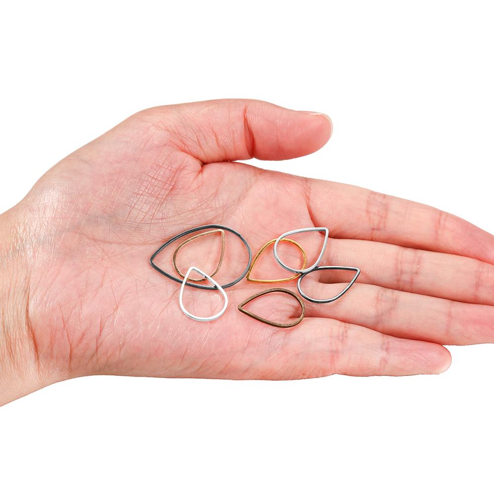 30Pcs/lot Teardrop Waterdrop Mix Color Jump Ring DIY For Jewelry Making Finding Accessories Supplies Earring Necklace Connectors