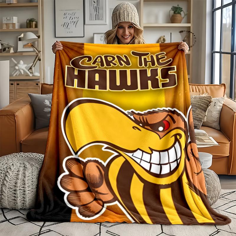 Hawthorn Hawks Ultra Soft Flannel Throw Blanket Warm Cozy Blanket for Bed Couch or outdoor best gift