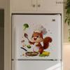 Cute Squirrel Mouse Chef Wall Sticker Self-Adhesive Waterproof Removable for Kitchen Living Room Background Wall Home Decor Art