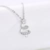 Lucky Star Sterling Silver Christmas Tree Women's Necklace - Light Luxury Niche Jewelry