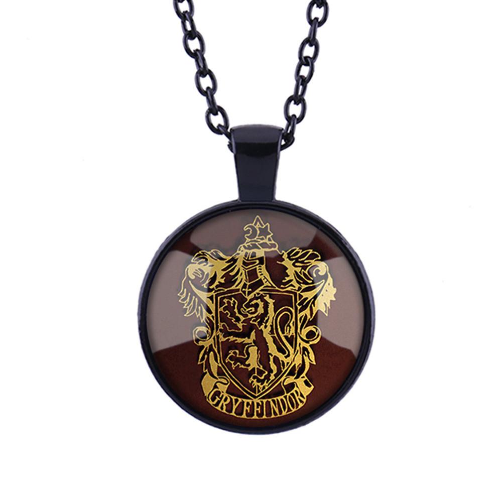 Vintage Harry Potter Gryffindor Schools Badge Pendant Locket Decor Necklace