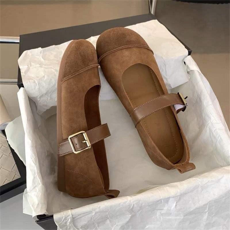 Birkenstock Single Shoes Women's 2025 New Autumn Flat Shoes Mary Jane Women's Shoes Doudou Shoes Grandma Shoes Versatile Trend