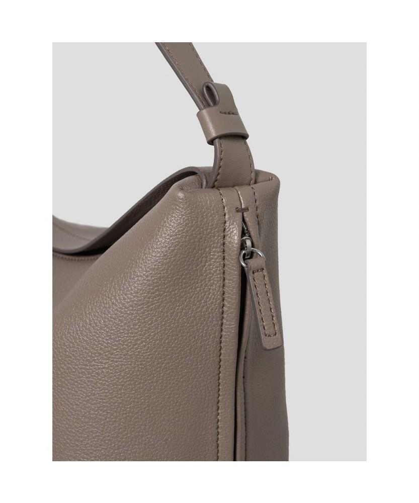 Beanpole Accessory Bien Leather Medium Slouch Bag - Beige