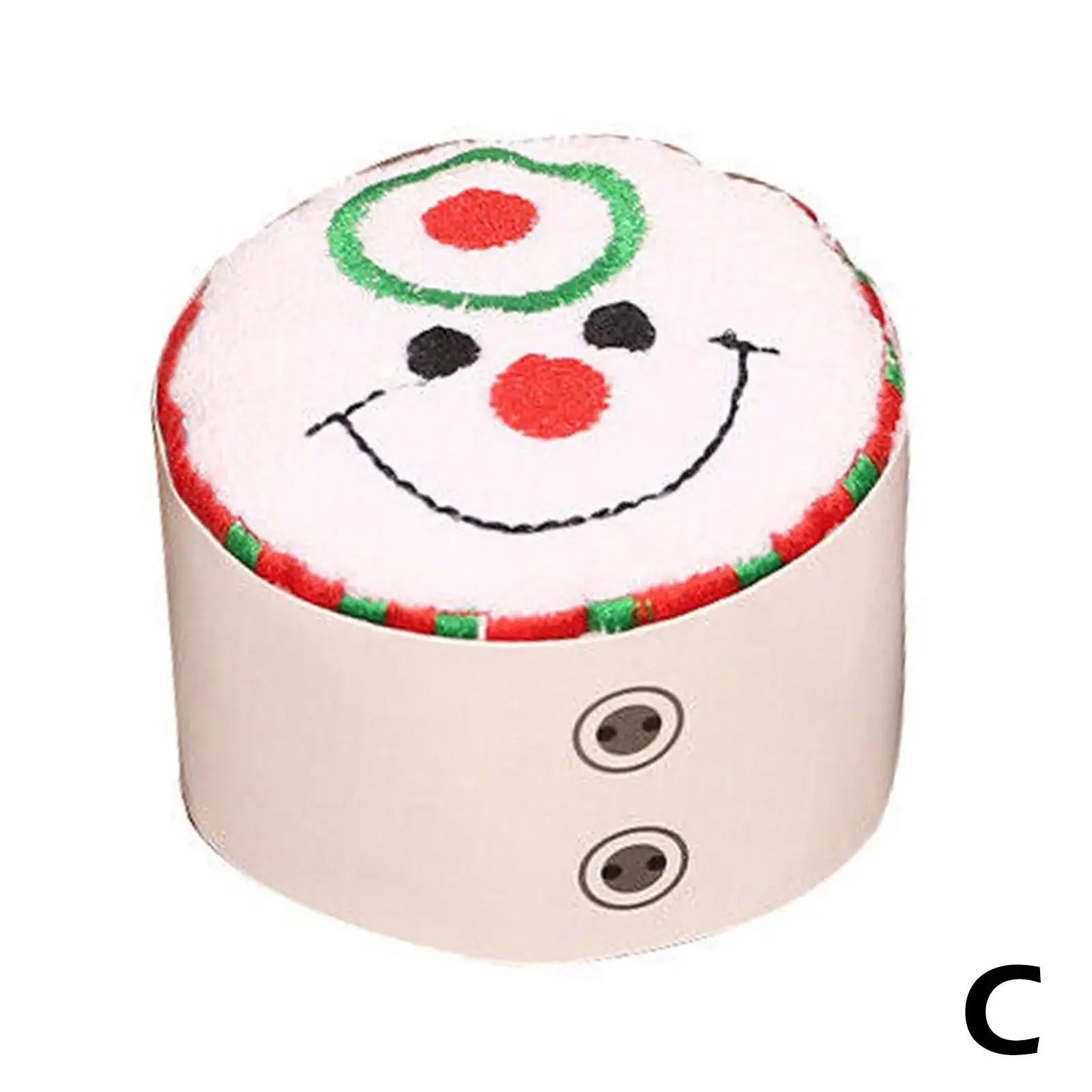 

Полотенце в форме рождественского торта, снеговик, украшение для ужина, новогоднее вышитое полотенце для дома, полотенца в виде рождественской елки, милые детские подарки