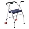 Adjustable Height Walking Aid Handcart Stainless Steel Elderly Walking Aid Foldable Auxiliary Walking Device