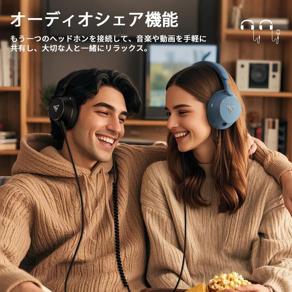 DOQAUS HANDY1 Wired Monitor Headphones with 50mm Compatible with Both and Music Sharing Gentle on the Includes Two for Music and Instrument Practice