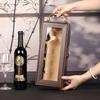 Elegant Retro Custom Brand Wooden Double Bottle Wine Packaging Box with Handle Buckle White Wine Red Wine Accessories