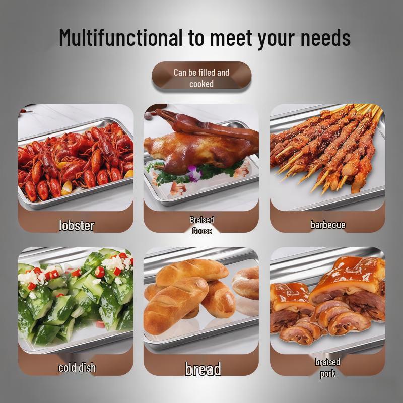 304 Stainless Steel Deep Square Serving Tray