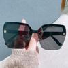 1PCS Retro Women Sunglasses Fashion Rimless Sun Glasses Shades Lady Cutting Lens Ladies Frameless Eyewear
