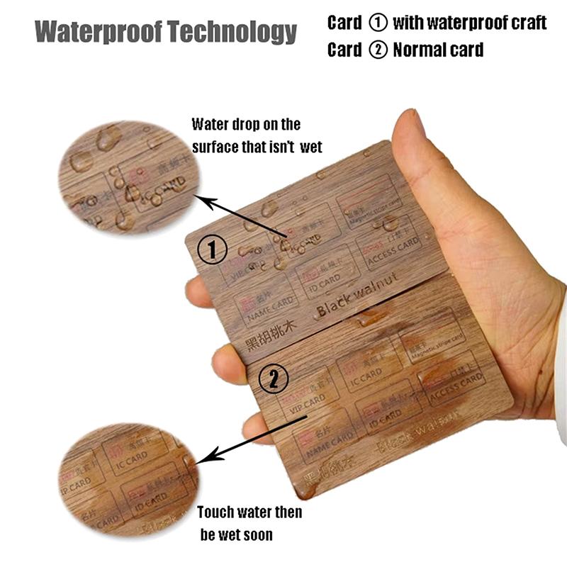 Wooden Blank Nfc Card 13.56Mhz Rfid Tag 504Bytes 215Ntag Chip Membership Contactless Social Recognition Lasercard