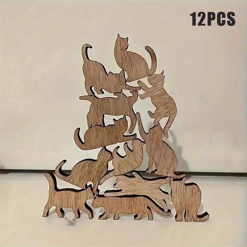 

Деревянные поделки в виде кошек, Штабелируемое украшение в виде кошки, Сделай сам граффити, Украшение для пасхальной вечеринки