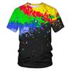 [Gesundheitstuch Sommer grenzüberschreitend heißer Verkauf Außenhandel 3D-Digitaldruck Tintenspritzer kurzärmeliges T-Shirt Fabrikquelle]