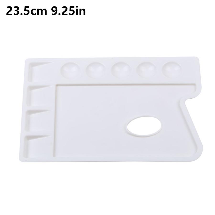 Multi-Shape Artist Palette Durable Plastic Paint Mixing Trays for Acrylic Watercolor Oil Painting Assorted Sizes Easy-Clean JXB