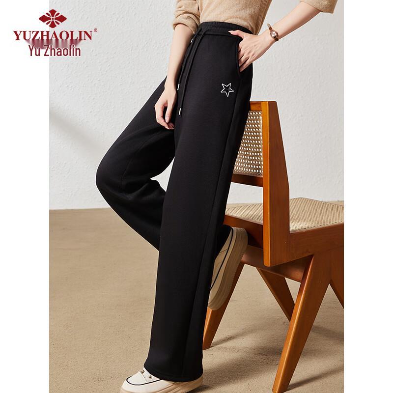 Yuzhaolin Women's Fleece-Lined Straight-Leg Casual Sweatpants
