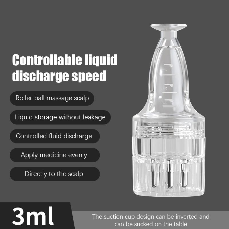 Šestijehelní aplikátor na pokožku hlavy Tekutý hřeben Kořeny vlasů Medicína Hřeben Vlasy pro růst vlasů Sérum s olejem Vyživující masážní přístroj