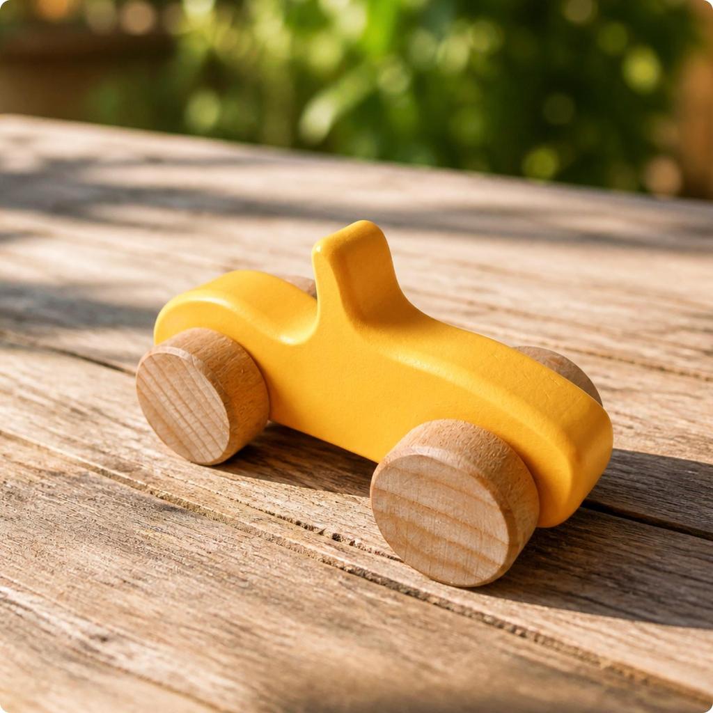 Wooden Toy Car Educational Inertia-Driven Hands-on for Children Aged
