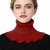 Fake Collar Scarf Detachable High Collar Solid Color Knitted Turtleneck Scarves Collar Insert Fashion