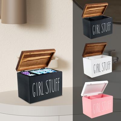 Tampon Holder Firm Versatile Tampon Storage Pad Organizer Practical Tampon and Pad Storage Container with Lid Large Capacity