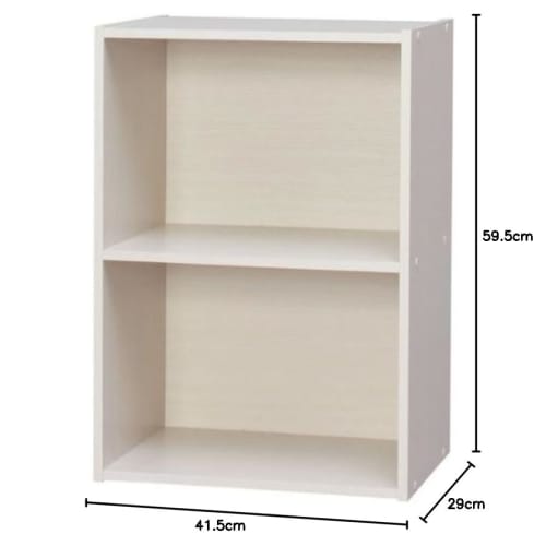 Iris Ohyama CX-2 Color Box, Bookshelf, TV Stand, 2-Tier Storage Box, Stylish Rack for Cosmetics, Perfect for Single Living, 41.5cm Wide x 29cm Deep x