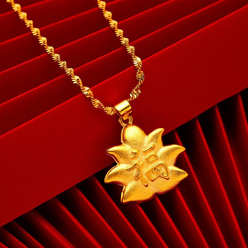 Buy 100% Pure Gold 24k Lotus Blessing Gourd Pendant for Women with