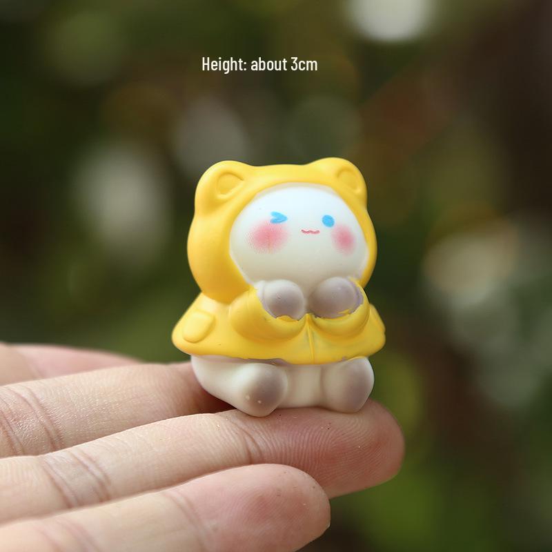 Cross-Border Cute Siamese Cat Mini Ornament: Cartoon Fat Cat Bean Eyes Pet Doll Blind Box