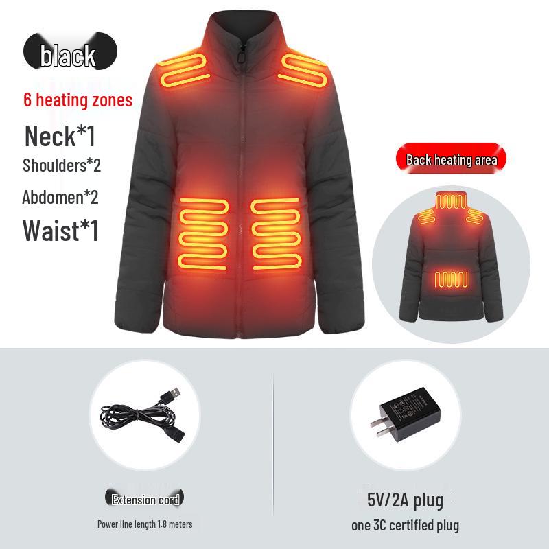 

Women s Heated Cotton Jacket with Smart Temperature Control for Full-Body Warmth and Cold Protection, Ideal for Middle-Aged and Elderly 3XL (135-150 jin)
