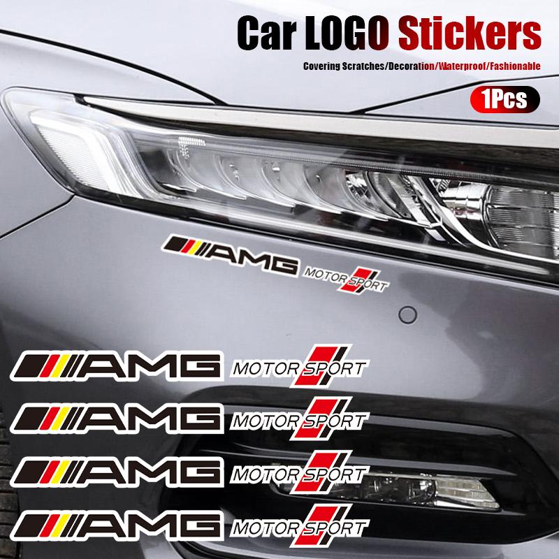BQAZ9 4Pcs Car Scratch Sticker Decoration Stick Styling Sticker For Mercedes Benz AMG W205 W204 W206 W213 W212 W211 W222 W221 W177 W17