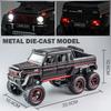 1/22 Boxed Large Benz G63 6X6 Car Model, Metal Die-cast Off-road Vehicle Collection Ornaments Sound and Light Children's Toy Car Gift