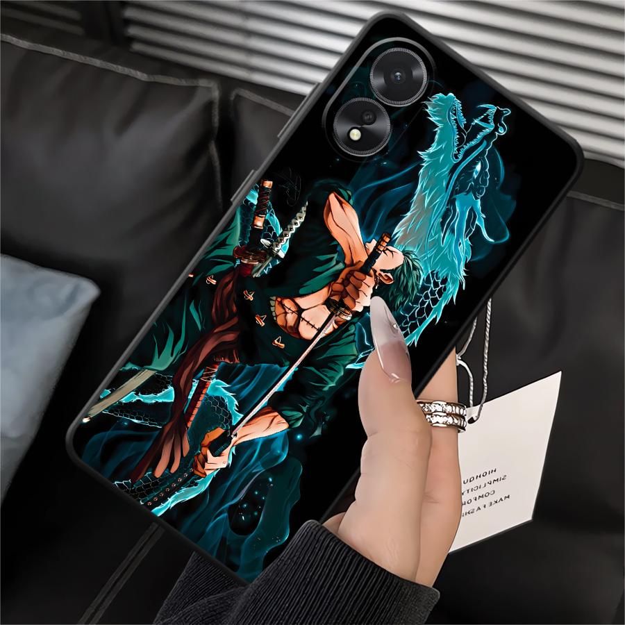 Phone Cover Case for Oppo A18 A31 A72 A9 A38 A17 A32 A73 A54 A15 A32 A11 A37 A12 A36 A16 A33 A71 A52 A53 Luffy Zoro Cartoon