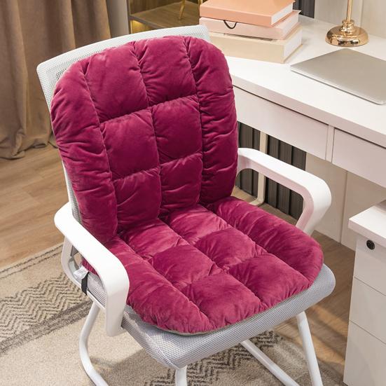 Winter Desk Chair Cushion with Back Support And Removable Washable Cover Thickened Telescopic Straps for Anti-Slip Office