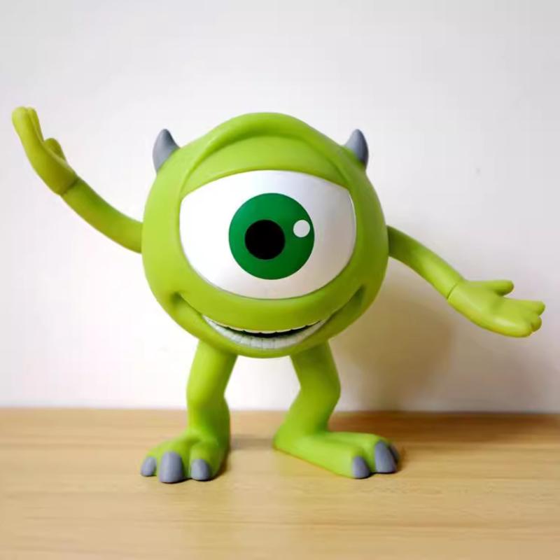 15cm Cartoon DSN  Monsters University Mike Wazowski Mr Q Money Pot Piggy Bank PVC Model Toys Collection Doll