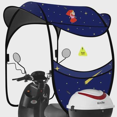 Motociklo priekinis stiklas bet kokiam orui: Apsauga nuo saulės ir lietaus tentas elektriniams dviračiams