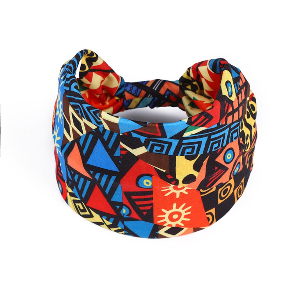 Bohemian- Headscarf, Print Headband, Elastic Women's Sports Yoga Headband