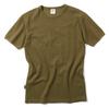 T-shirt quotidien à col rond côtelé à manches courtes Avirex officiel, antibactérien et résistant aux odeurs, taille homme moyenne, 6143502, 075 Olive