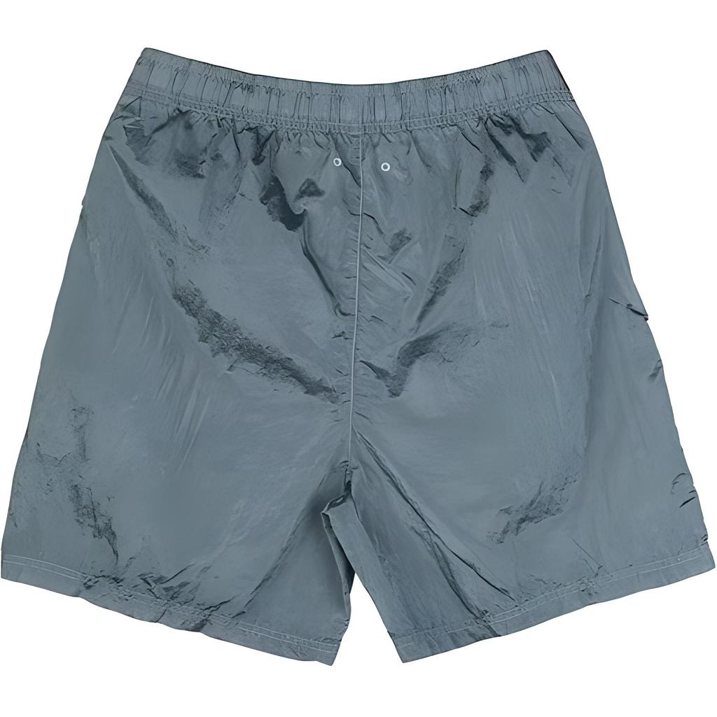 STONE ISLAND Solid Color Straight Leg Mid Waist Three Quarter Casual Shorts Men Shorts Carbon-Blue 7615B0243-V0044