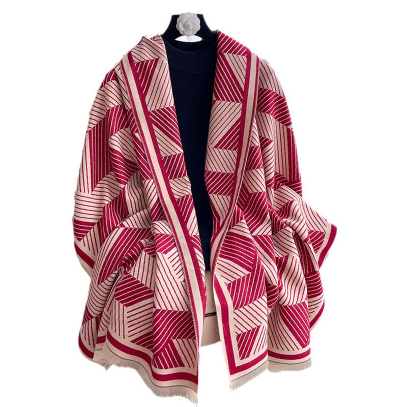 Simple Scarf To Keep Warm In Autumn And Winter, Coat Shawl To Keep Warm And Neck Protection, Female Student Scarf