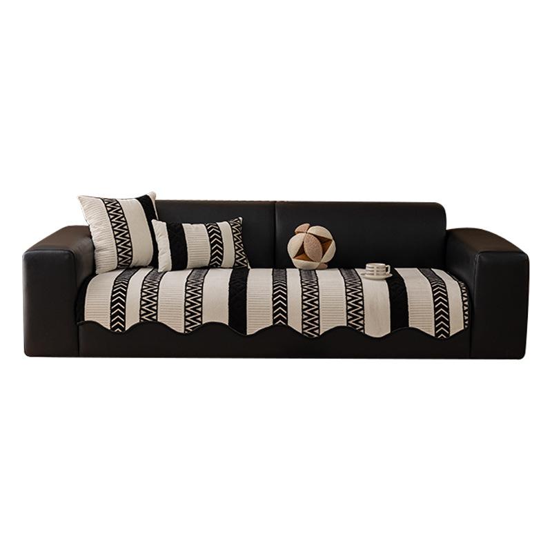 New Sofa Cover Cover Cloth Universal In All Seasons, Straight Row Non-Slip Seat Cushion, High-Grade Chenille Sofa Cushion