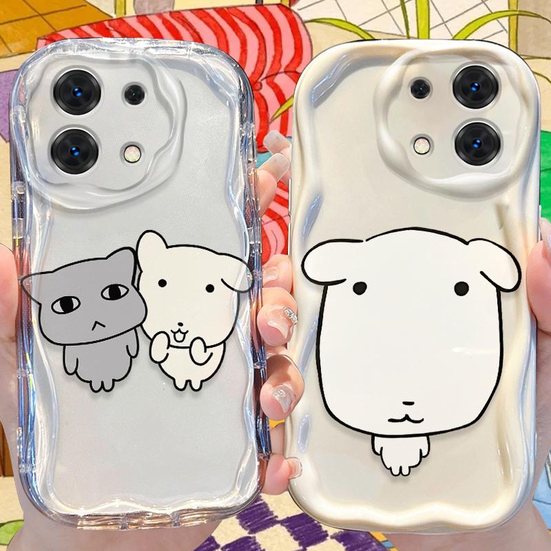 Adorable Big-Headed White Puppy Case for Xiaomi Redmi Note 15 14 13 12 Pro Plus 5G 15C 14C 13C 11 10 Pro 10S 4G A1 A2 Soft Cover