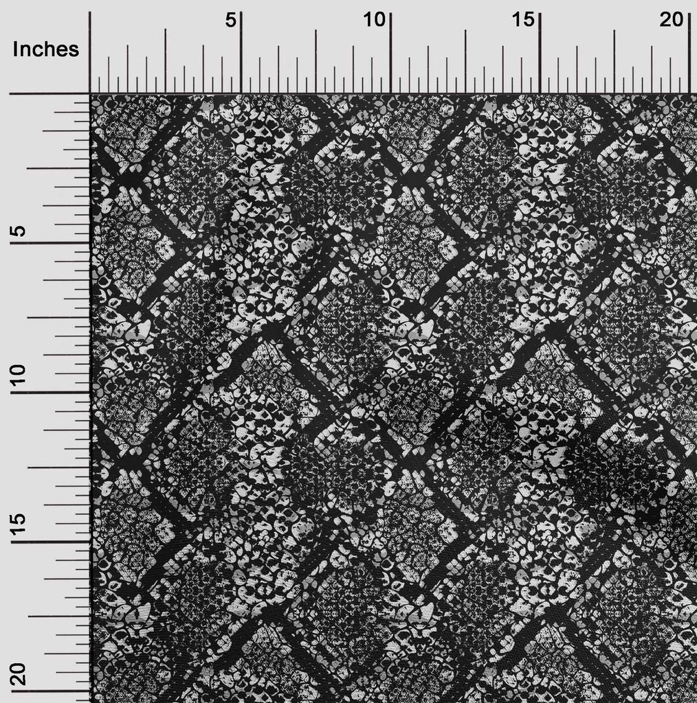 oneOone Cotton Flex Gray Fabric Animal Skin  Dress Material Fabric Print Fabric By The Yard 40 Inch