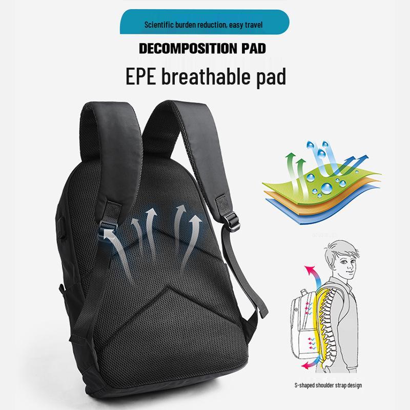 Men's Trendy Travel Backpack and Student Schoolbag