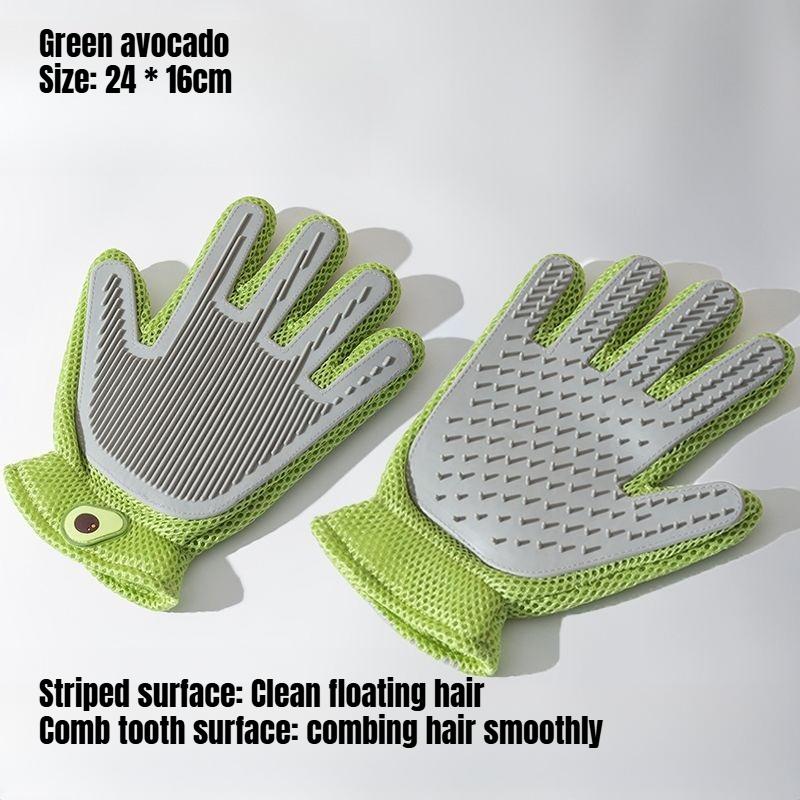 Pet Supplies Stroking Cats Gloves Cat Dog Bath Comb Hair Removal Brush Hair Long Hair Cat Cat Cleaning Gloves