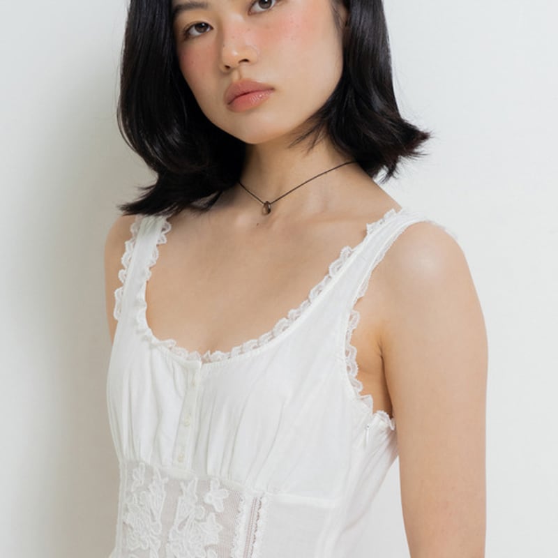 geegee smoky drop string necklace